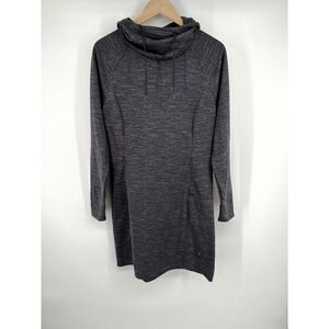 Kuhl Women's Size M Helix Cowl Hoodie Dress Long Sleeves Gray Pockets Outdoors